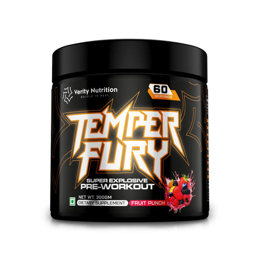 Verity Nutrition Temper Fury – Super Explosive Pre-Workout (300g / 60 Servings)